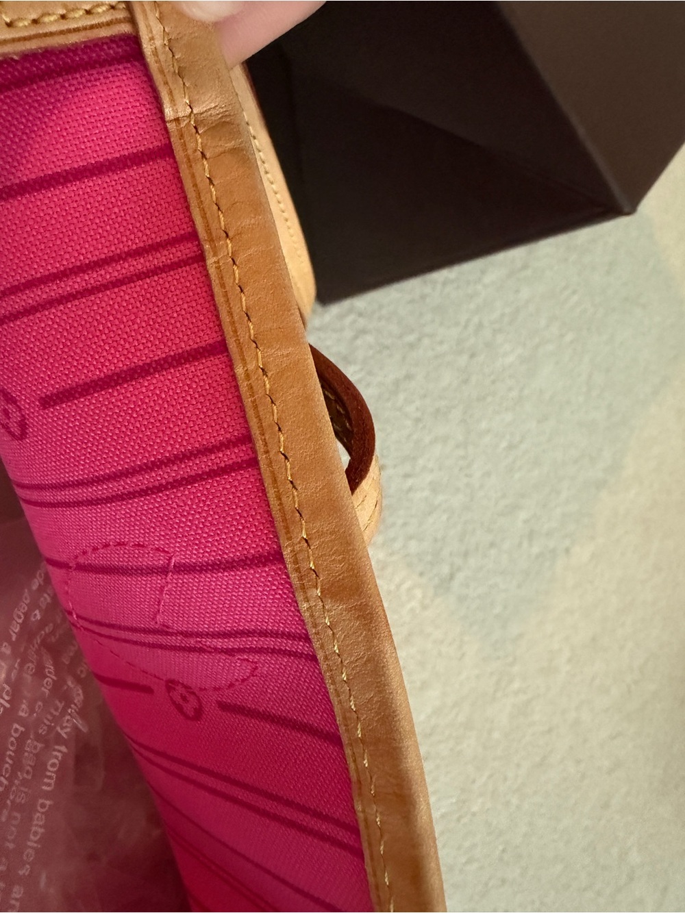 Louis Vuitton Monogram Floral Neverfull Tote - Brown, Pink & Orange - Picture 8 of 9